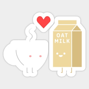 Oat Milk + Coffee = Love Sticker